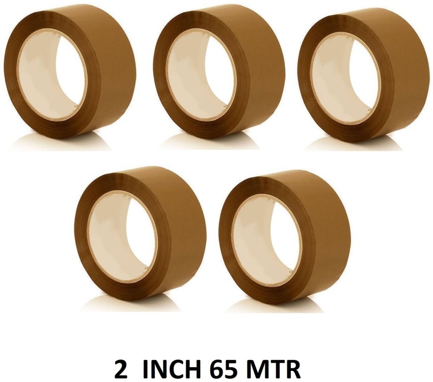 RD Zoom Enterprises Brown Tape And Transparent Tape 2 Inch  (3pcs Each) Industrial Shipping Packaging tape (Manual) - tape