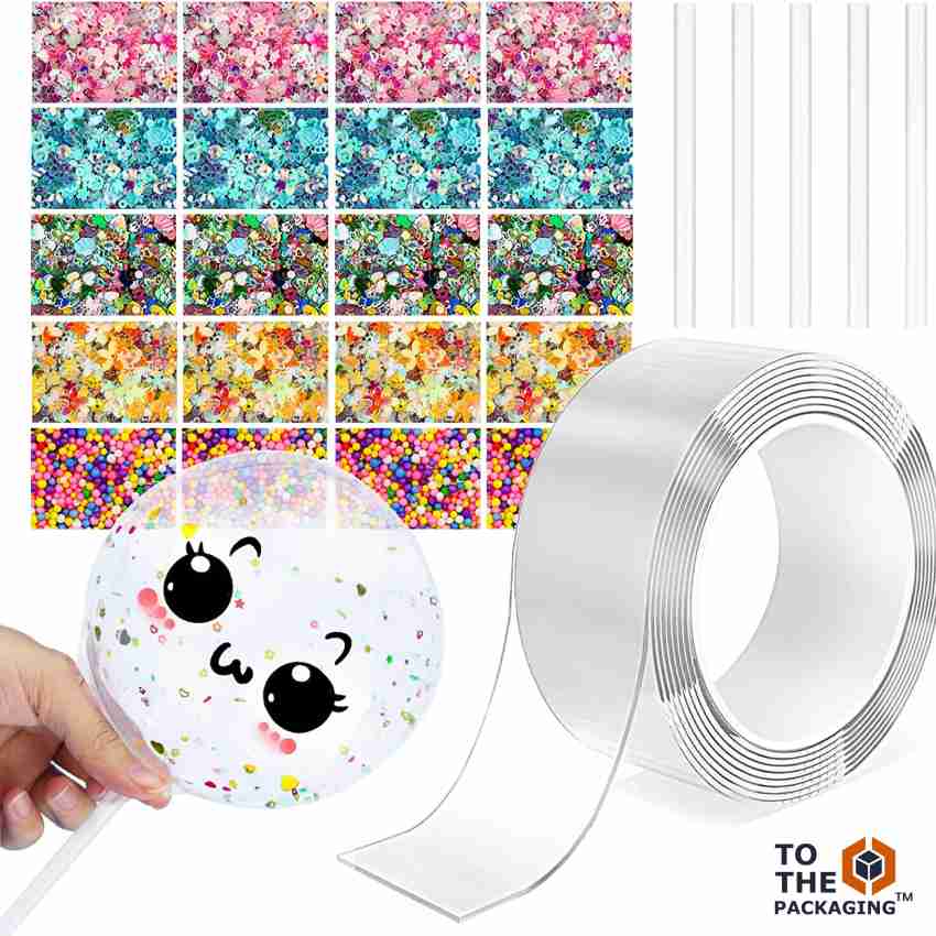 Submarine Nano Tape with Glitter Flakes Stars Straw for Balloon Double  Sided Ivy Grip Tape for Walls Washable Reusable Strong Sticky Strips  Multicolor