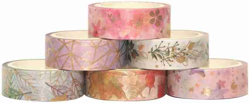 vidhi Shoppy Washi Tape Set, Cute Washi Tape Set, Designer Decorative  Masking Tapes for DIY Crafts