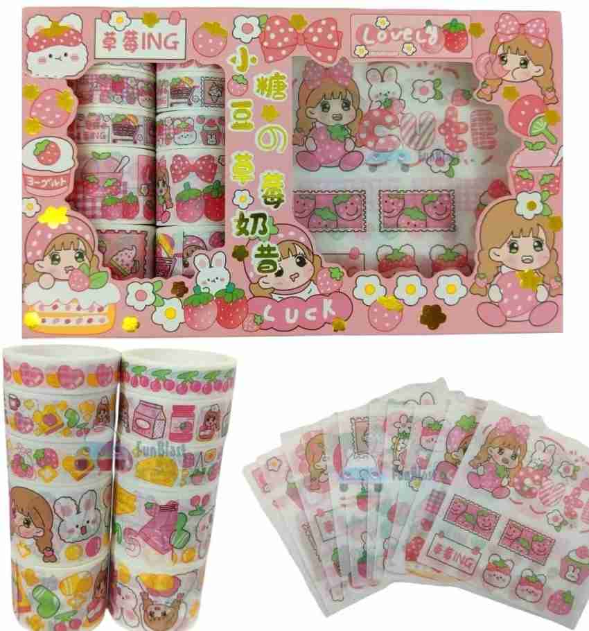 Washi Tape Set Stickers Kawaii  Decorative Adhesive Tape 100 - 100 Roll Washi  Tape - Aliexpress