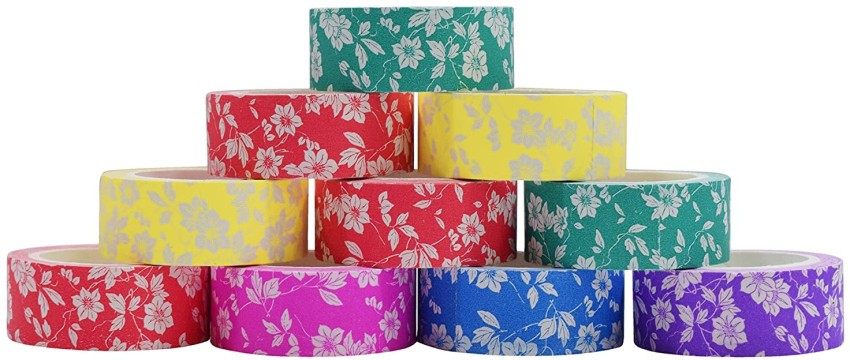 Kartual Colourful Decorative Adhesive Paper Tape Rolls  HandHeld Decorative Tape for Crafts (Manual) - Decorative Tape for Crafts
