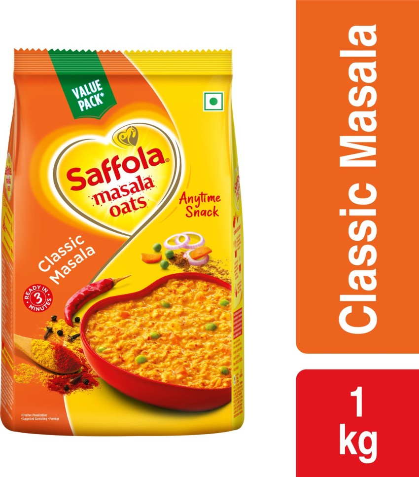 Saffola Masala Oats, Tasty Evening , Healthy Snack, Classic Masala Pouch  Price in India - Buy Saffola Masala Oats, Tasty Evening , Healthy Snack,  Classic Masala Pouch online at