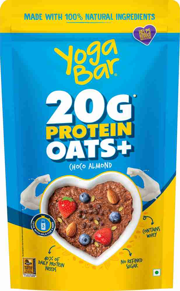 Yoga Bar 100% Rolled Oats - High In Fibre, Gluten-Free, Ideal Breakfast For  Weight Loss, 1.02 kg