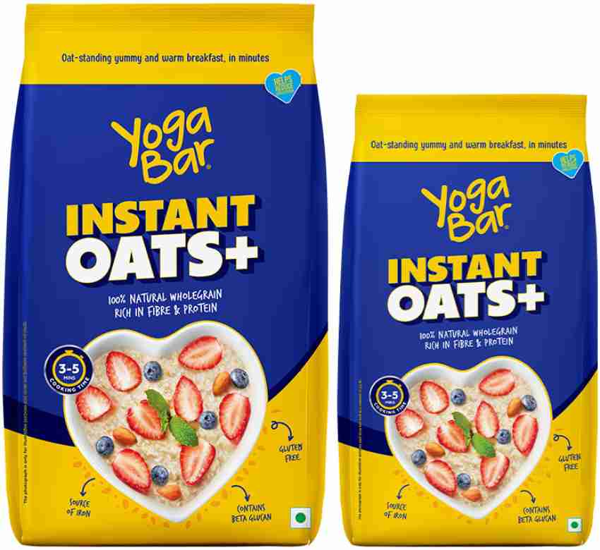Yogabar Instant 1kg + 450g - 100% Natural Gluten Free Rolled Oats Pouch  Price in India - Buy Yogabar Instant 1kg + 450g - 100% Natural Gluten Free  Rolled Oats Pouch online at