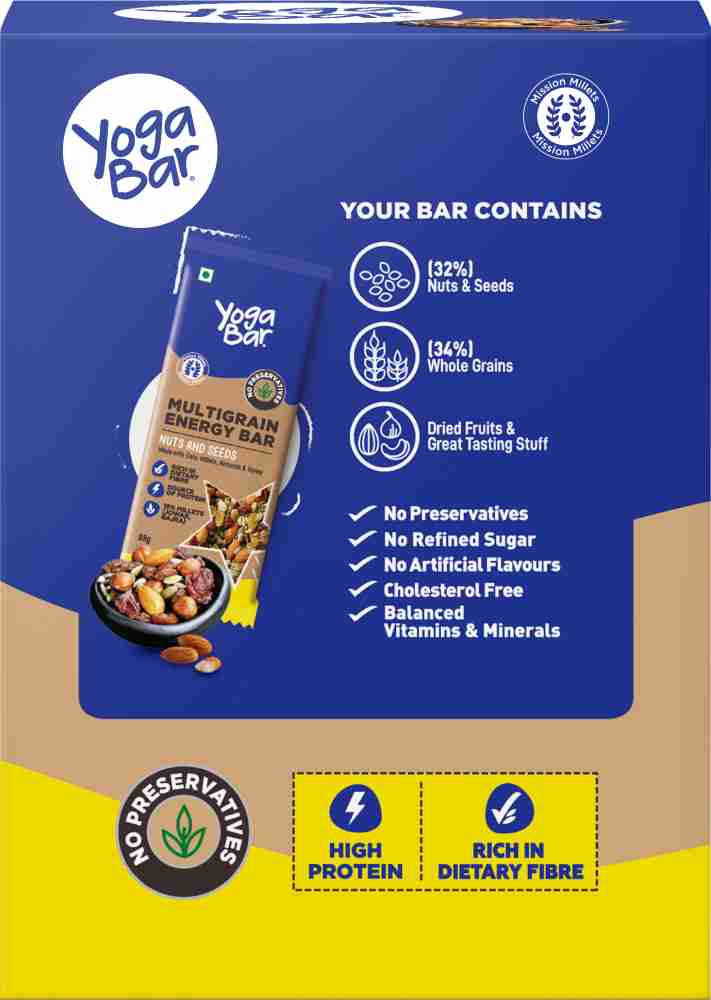 Yogabar Multigrain Energy Bar | Nuts & Seeds Box