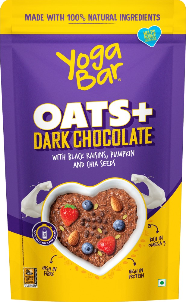 Yogabar Super Oats Dark Chocolate Pouch Price in India - Buy Yogabar Super  Oats Dark Chocolate Pouch online at