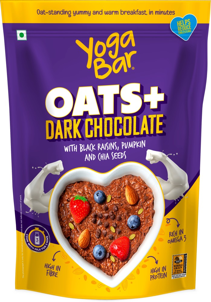 Yogabar Oats Dark Chocolate Oatmeal Pouch Price in India - Buy Yogabar Oats  Dark Chocolate Oatmeal Pouch online at