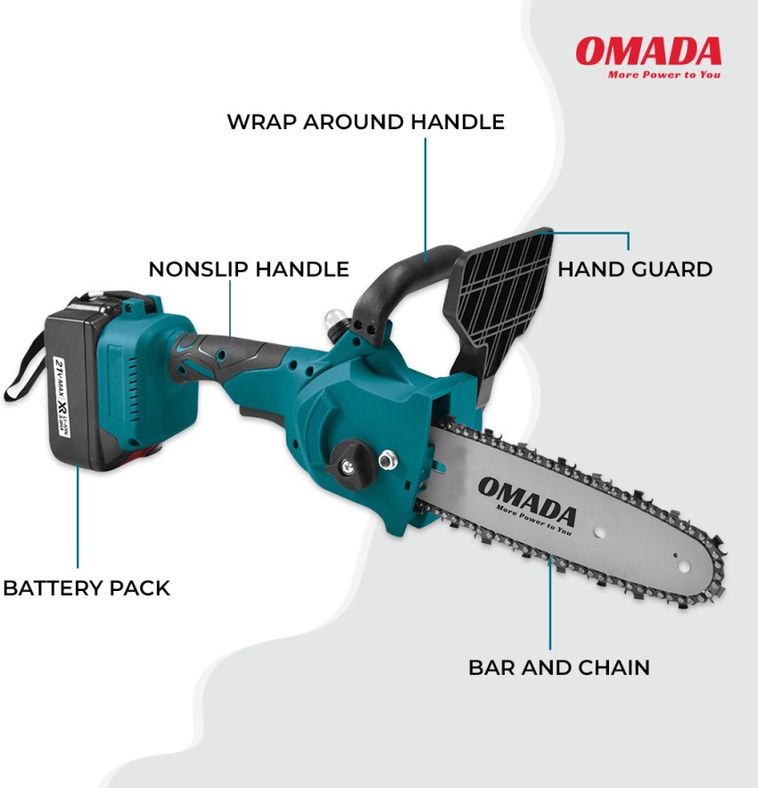 OmadaTools 8 Inch Chainsaw One Handed Electric Chain Saw Electric