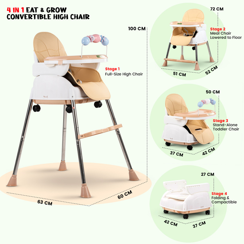 4 in 1 eat store and grow high chair