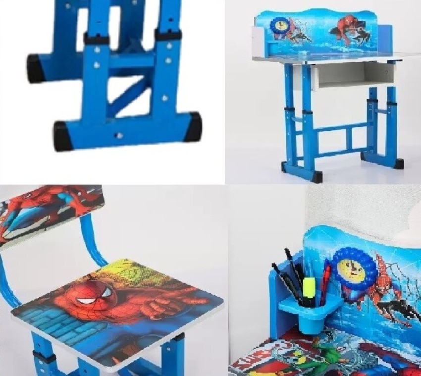 Toby Baby Desk/Kids Study Table Chair Set Cartoon Printed Height