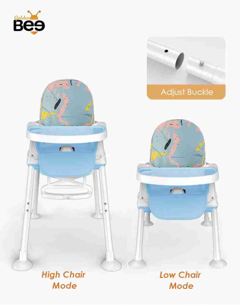 Golden Bee Deluxe 4 in 1 Baby High Chair Feeding Seat Tray