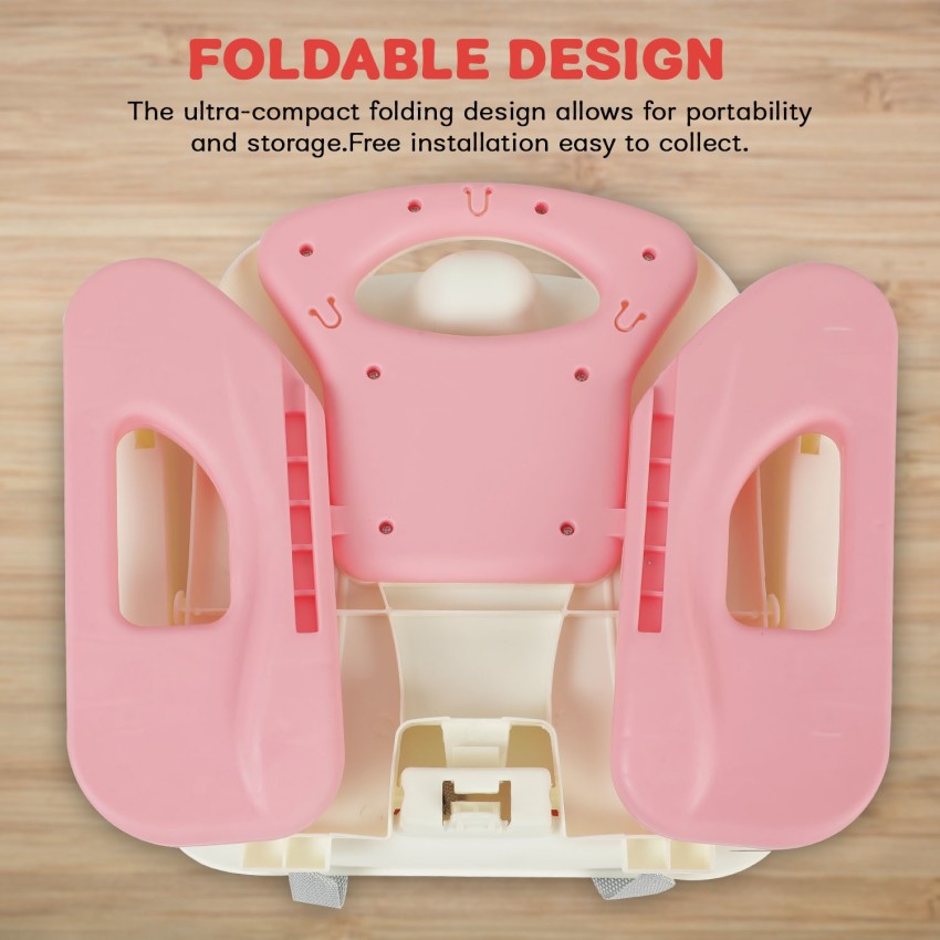 baybee Deluxe Comfort Folding Booster Seat Toddlers Booster Seat for Eating with 3 Point Harness Secures Baby Tightly While You Feed Dishwasher Safe Tray Built in Cup Holder Buy Baby Care Products