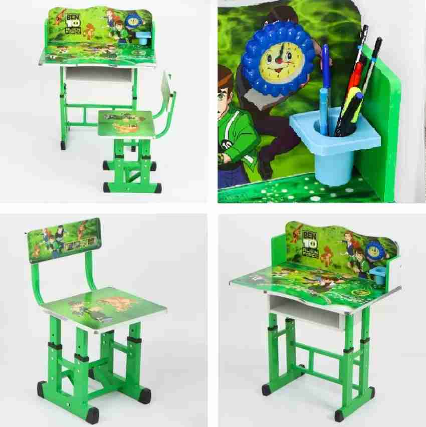 Toby Baby Desk/Kids Study Table Chair Set Cartoon Printed Height