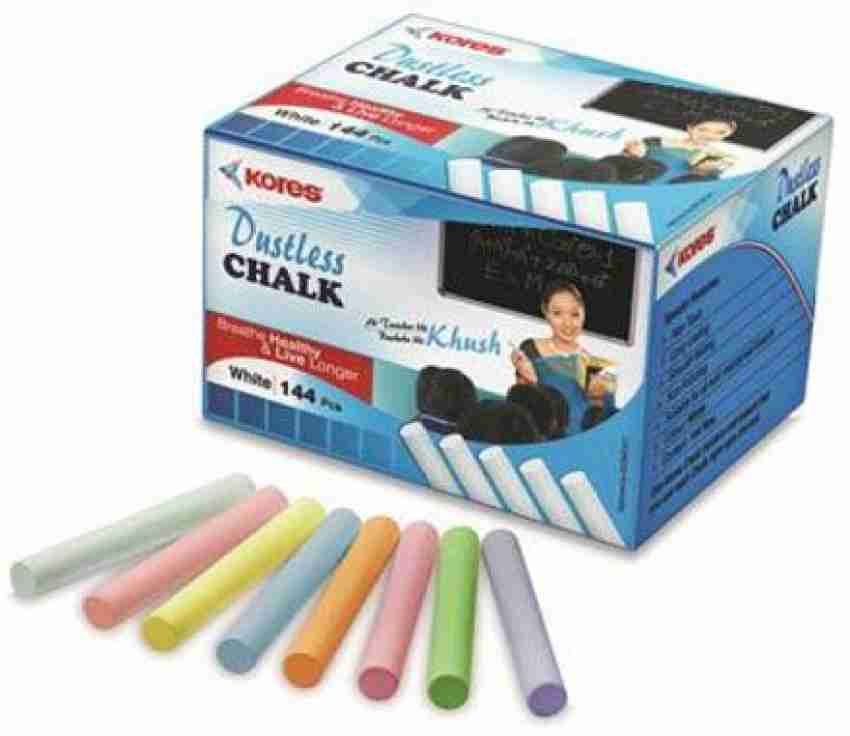 KORES WHITE Dustless Chalk, 50 pcs Board Chalk Price in India - Buy KORES  WHITE Dustless Chalk, 50 pcs Board Chalk online at