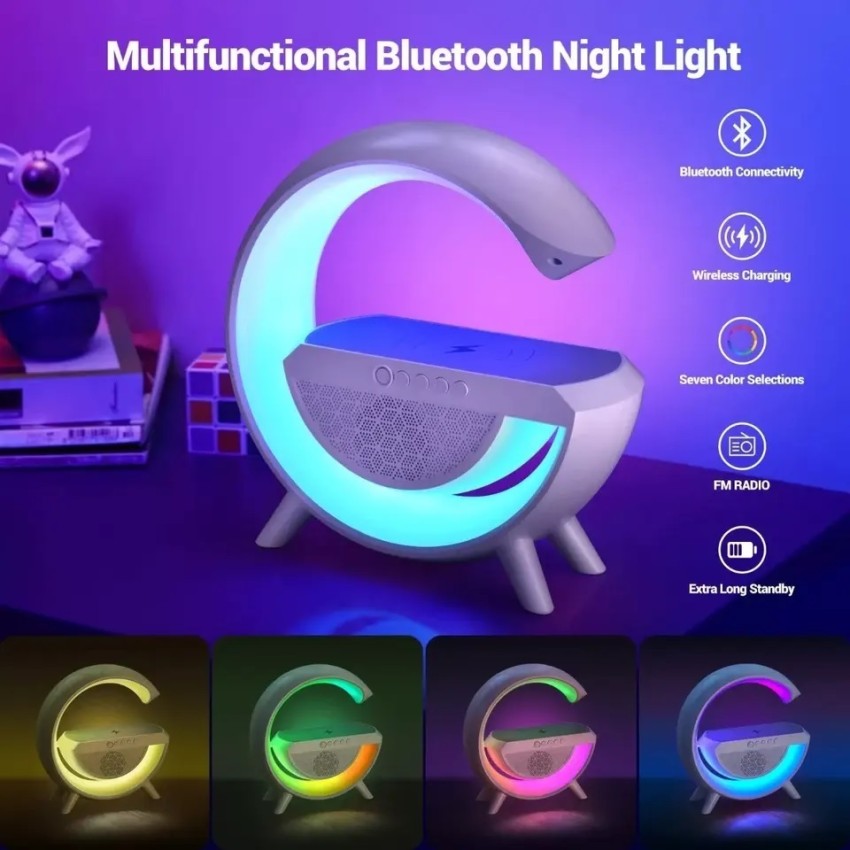 Bluetooth Speaker 3 In1 + Wireless Charger + Led Lamp Bluetooth Wireless  Charging Led Rgb