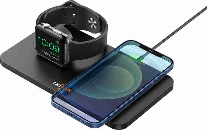 Callmate 2 in 1 10W Wireless Charger Pad for iPhone Apple Watch Qi Compatible Devices Charging Pad Price in India Buy Callmate 2 in 1 10W Wireless Charger Pad for