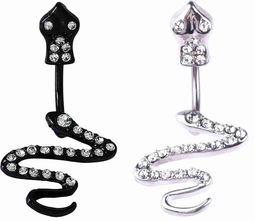 Snake belly sales button ring