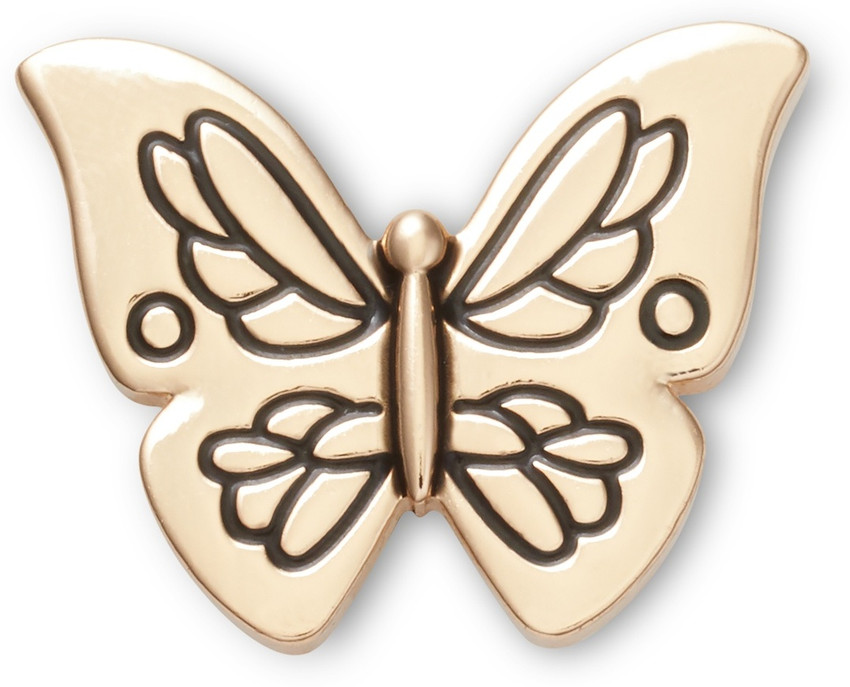 Crocs Gold Outline Butterfly Plastic Shoe Charm Price in India