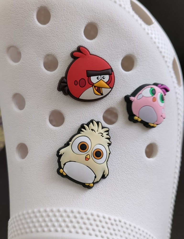 Angry Birds Game Croc Charms, Jibbitz, Clogs Set | Flap Into Fun With Playful Accessories!