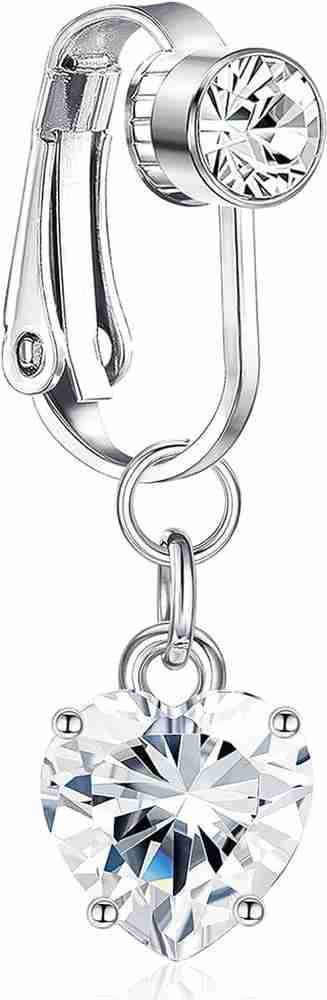 sannidhi Fake Belly Button Rings Clip On Belly Piercing Ring Jewelry 316L Stainless Stainless Steel Beaded Dangling Charm Price in India Buy sannidhi Fake Belly Button Rings Clip On Belly Piercing