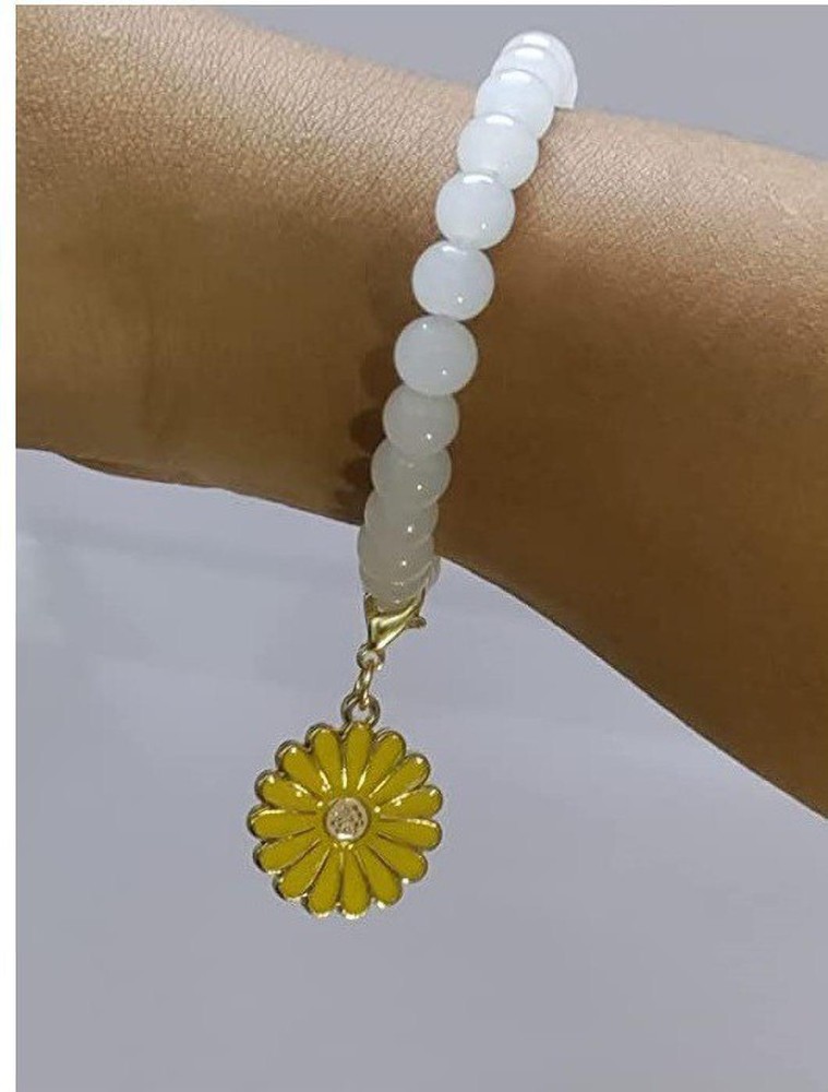 Beaded deals sunflower bracelet