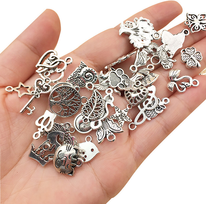 SYGA 100 Pieces Mixed Charms Pendant Charms Craft for Earrings Necklace Bracelet Alloy Metal Charm Set Price in India Buy SYGA 100 Pieces Mixed Charms Pendant Charms Craft for Earrings Necklace