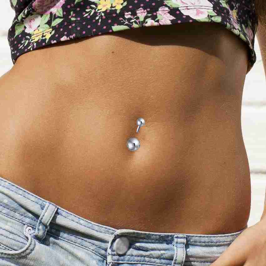 Real metal belly button rings on sale