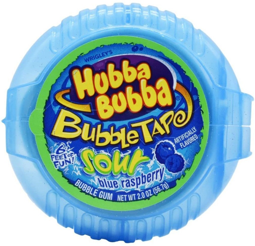 Wrigleys Hubba Bubba Sour Bubble Tape Blue Raspberry Chewing Gum