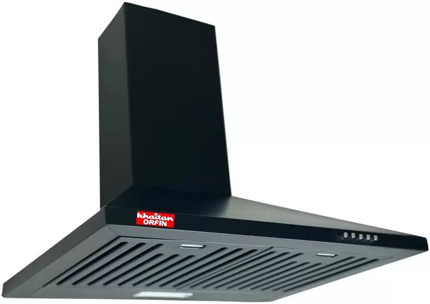 Khaitan Orfin BLACK 60 Wall Mounted Chimney Wall Mounted black 1400 CMH Chimney