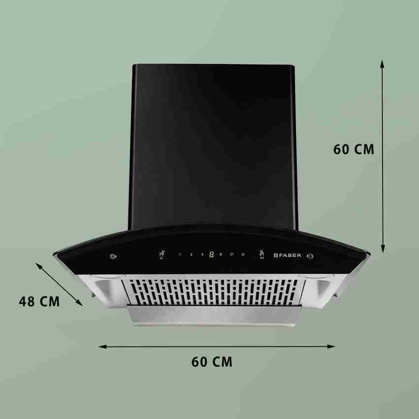 FABER HOOD EVEREST SC TC BK 60 cm Auto Clean Wall Mounted Black 1200 CMH Chimney Price in India Buy FABER HOOD EVEREST SC TC BK 60 cm Auto Clean Wall
