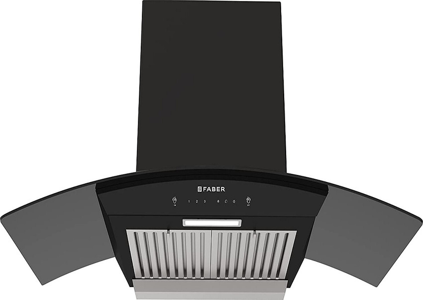 FABER HOOD PRIMUS PLUS ENERGY IN HCSC BK 90 Auto Clean Curved Glass 90 cm Touch Gesture Control Autoclean Filterless Powerful suction Low Noise