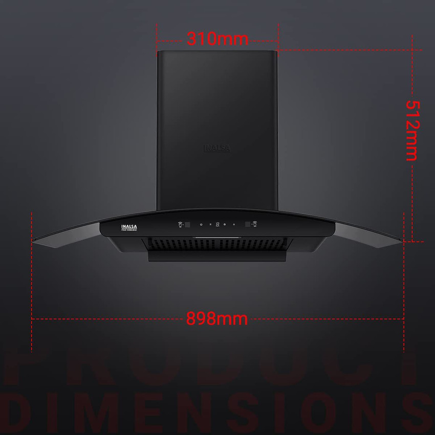 Inalsa FIGO 90BKMAC Filterless Chimney With Motion Sensor Touch