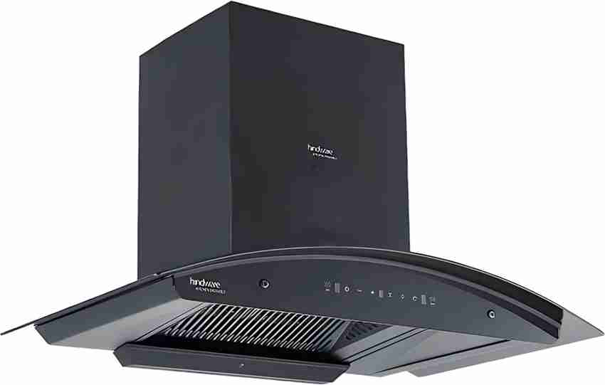 Hindware ZINNIA BLK 90 MaxX SILENCE CHIMNEY Filterless 4 Speed Gesture Control Auto Clean Wall Mounted Black 1350 CMH Chimney Price in India Buy Hindware ZINNIA BLK