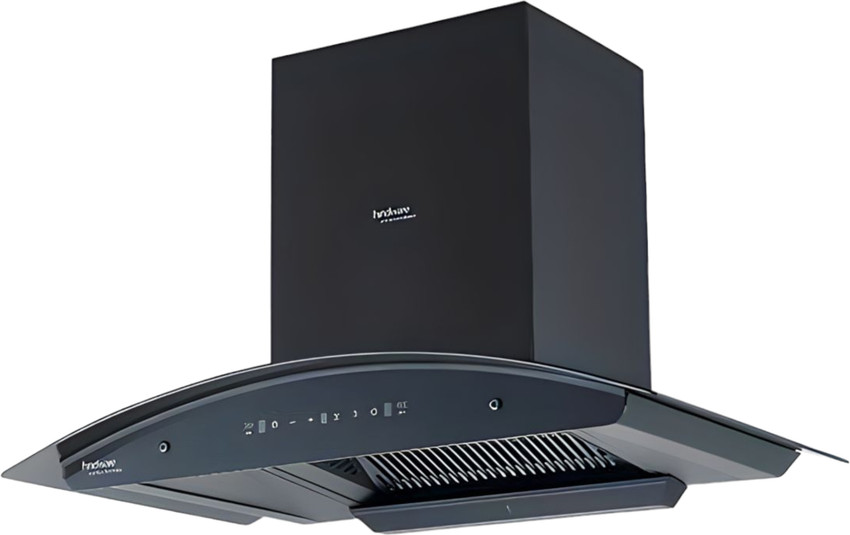 Hindware ZINNIA BLK 75 MaxX SILENCE CHIMNEY Filterless 32 Less Noise Auto Clean Wall Mounted Black 1300 CMH Chimney Price in India Buy Hindware ZINNIA BLK 75 MaxX