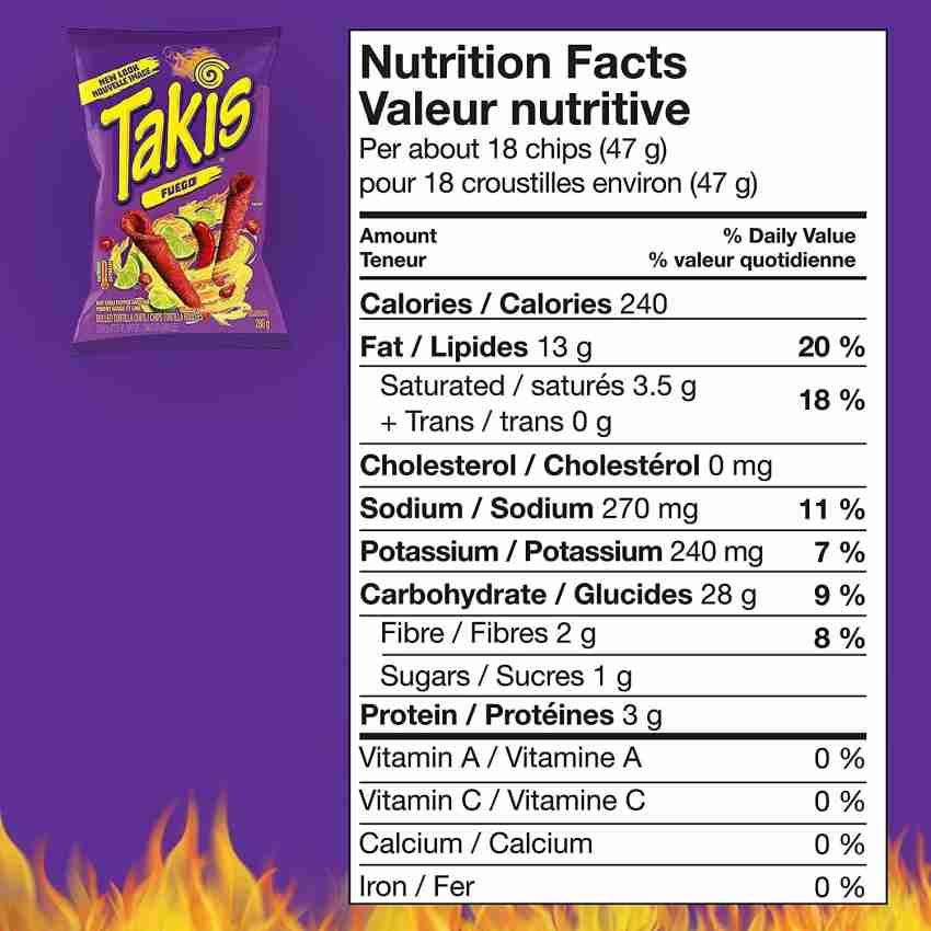 Takis Fuego Tortilla Chips With Spicy Chilli & Lime Extreme