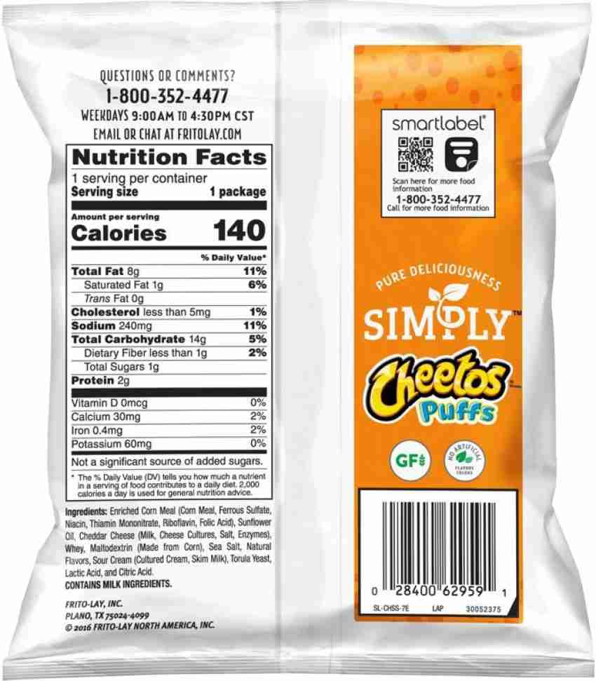 Simply CHEETOS® Puffs White Cheddar Jalapeno Cheese Flavored