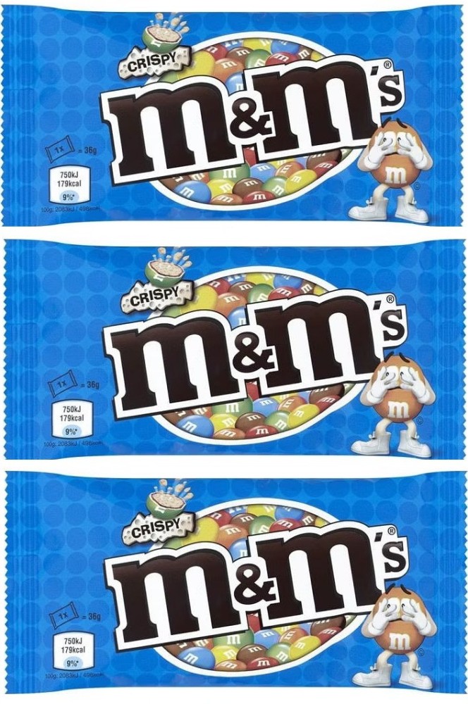 M&M's Crispy Colorful Candies With Crispy Rice Filling & Milk Chocolate In  Crispy Shell 305g