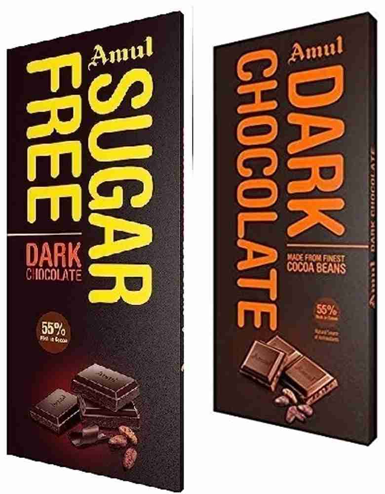 Amul SUGARFREE Dark Chocolate Dark Chocolate Bars Price in India