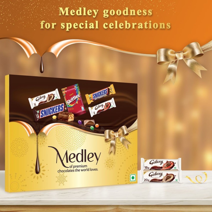 MEDLEY Premium Chocolates Gift Pack Bars, Crackles Price in India