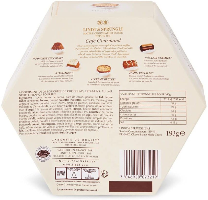 Lindt Creation Dessert Box Assorted White & Dark Chocolate Box 40 Pralines  400g