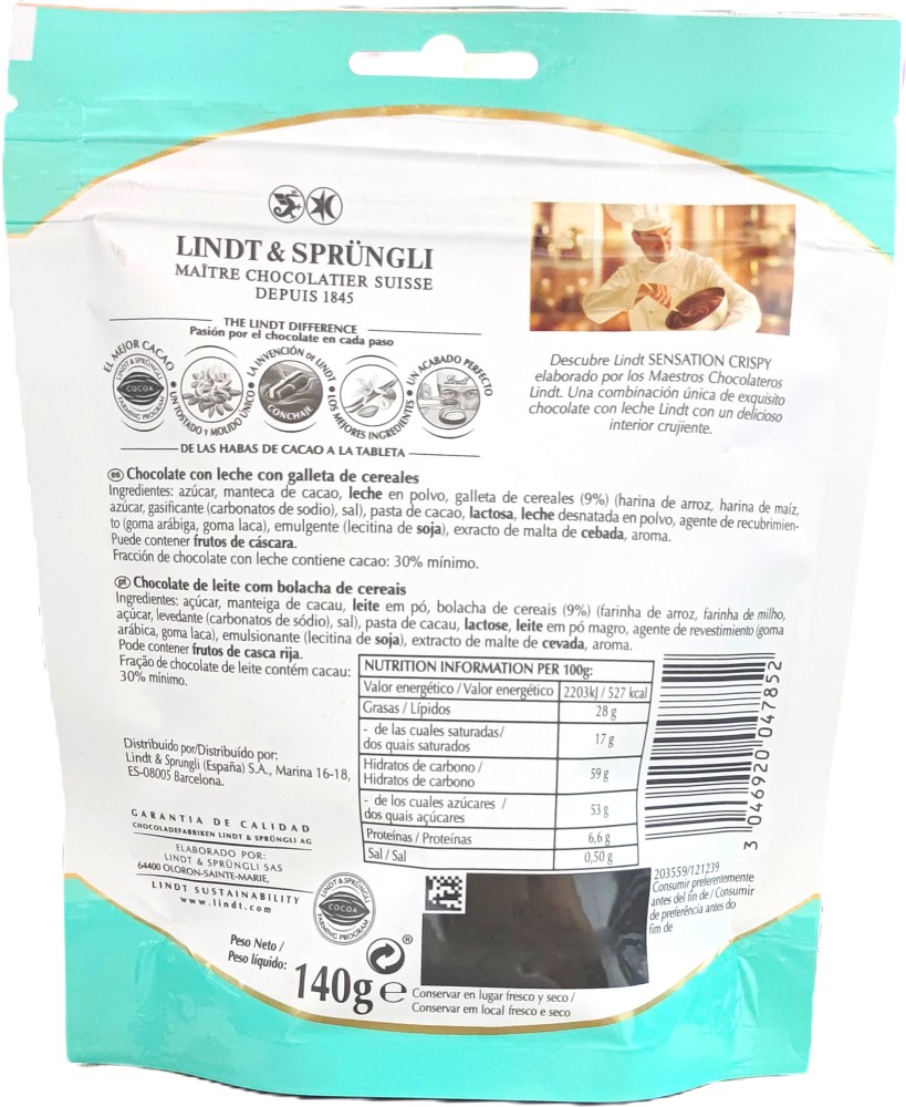 LINDT Sensation Crispy Milk Chocolate Con Leche Crujiente Bites Price in  India - Buy LINDT Sensation Crispy Milk Chocolate Con Leche Crujiente Bites  online at