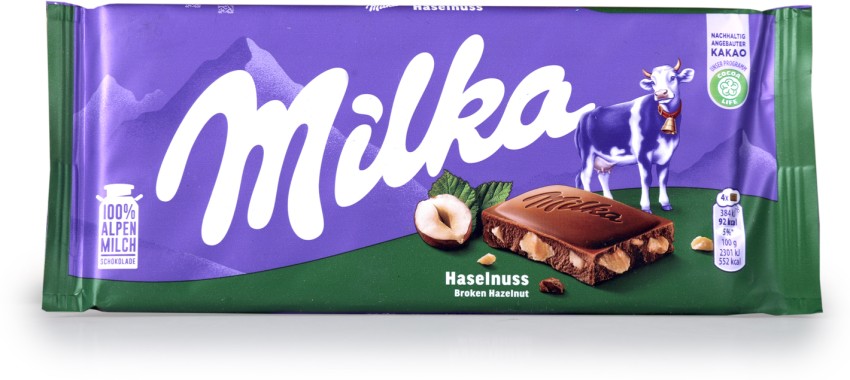 Milka Chocolate Bar Milk w/Hazelnut 100g / Haselnuss