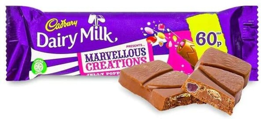 Wholesale Cadbury Dairy Milk Marvellous Creations Jelly Popping Chocolate  Bar 69p PMP 47g