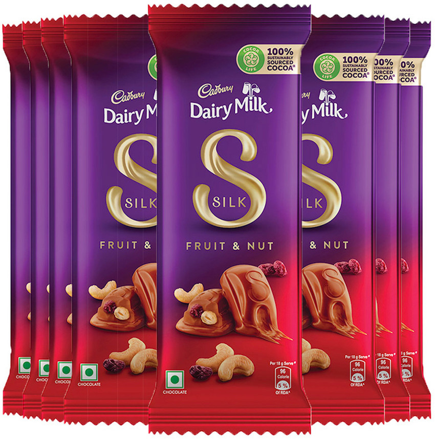 Cadbury Dairy Milk Silk Fruit Nut Milk Chocolate 55 Gm,