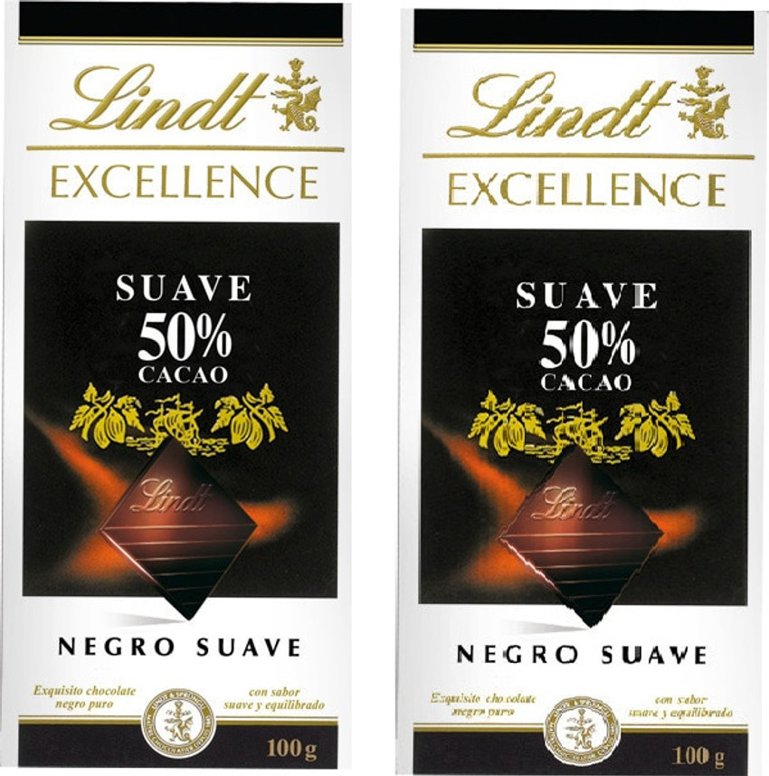 LINDT Excellence Dark Chocolate 50 Cocoa 100 Grams pack Of 2