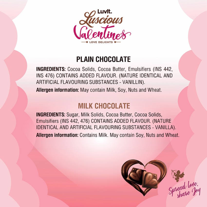 LuvIt Luscious Valentine's Love Delights|Heart Shaped Milk & Dark