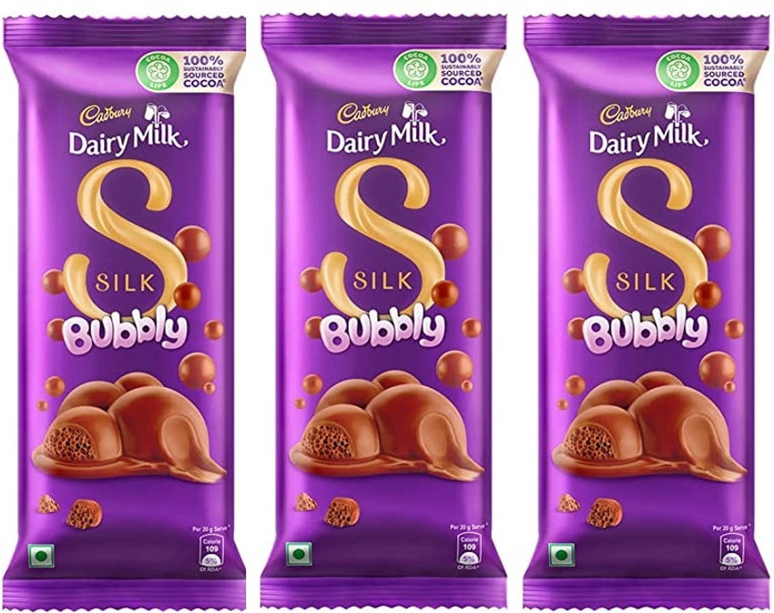 Cadbury Dairy Milk Silk Bubbly Valentine Chocolate Bars (6