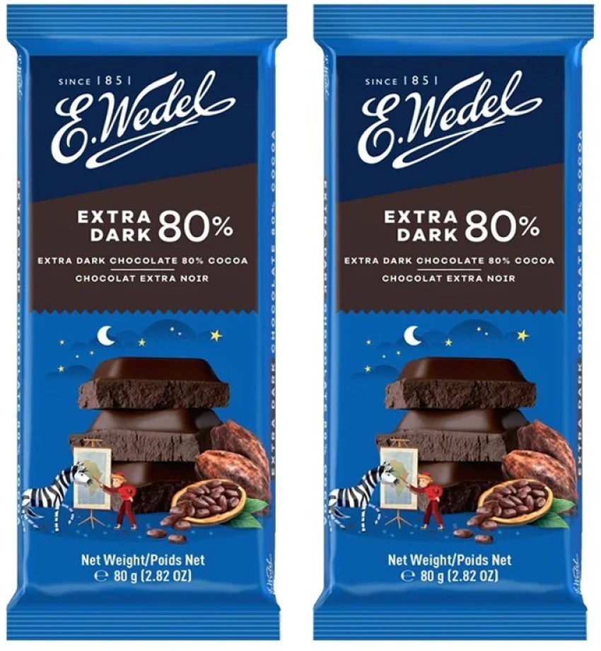 Wedel Extra Dark 80% Cocoa Chocolate Bar 80g – Cococart India