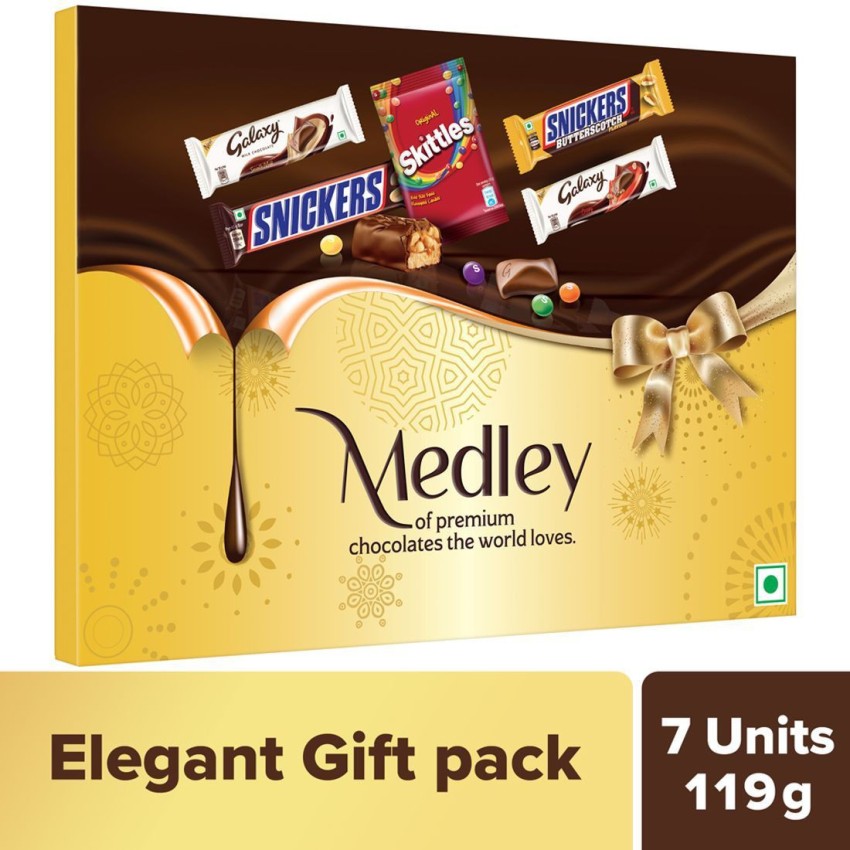 MEDLEY Premium Chocolates Gift Pack Bars, Crackles Price in India