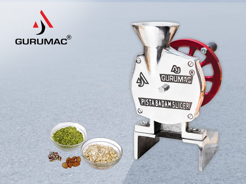 RED Premium Hand Operated Pista Badam Slicer Dry Fruit Slicer Cutting  Machine (Aluminium)